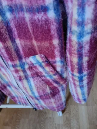 Abrigo cuadros mujer XL