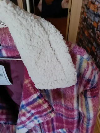 Abrigo cuadros mujer XL