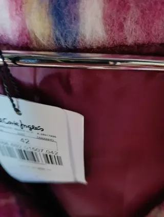 Abrigo cuadros mujer XL