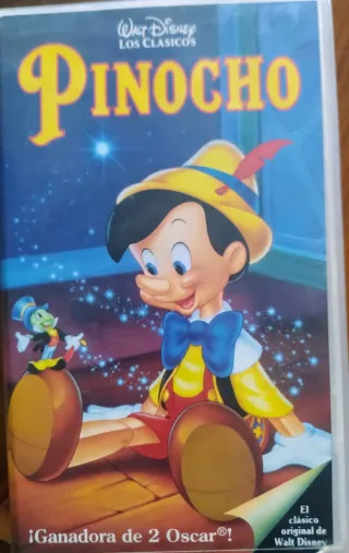 Pinocho VHS Clásico Disney Español