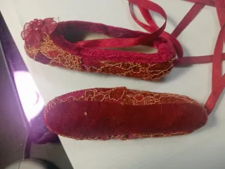 Mini sapatilhas bailarina vermelhas