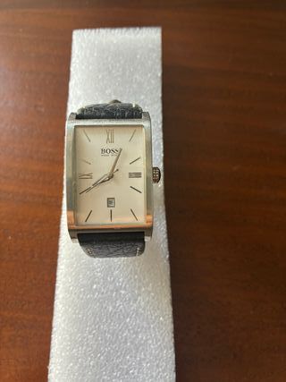 Relógio de Pulso Boss Retangular Preto/Prata
