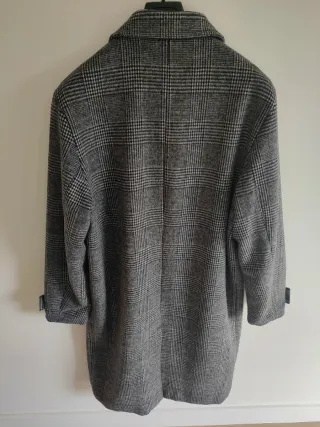 Abrigo de hombre cuadros gris