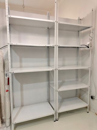 2 Estanterías Metálicas Blancas 250cm