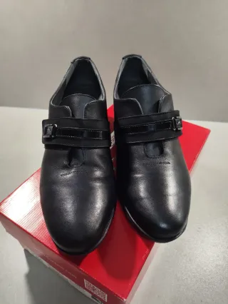 Zapatos Fluchos Piel Mujer Negros