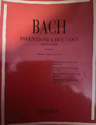 Libro Pianoforte Bach Invenzioni a Due Voci
