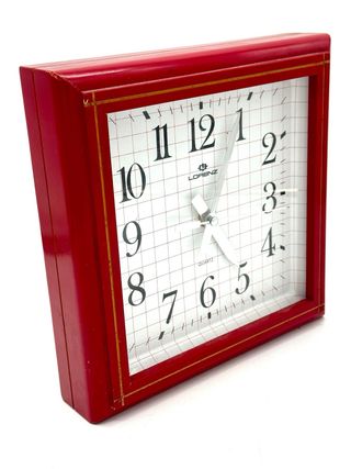Orologio Parete LORENZ Rosso Quartz vintage design