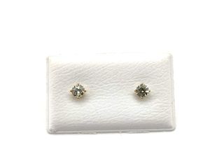 pendientes oro 18k con piedra con circonita