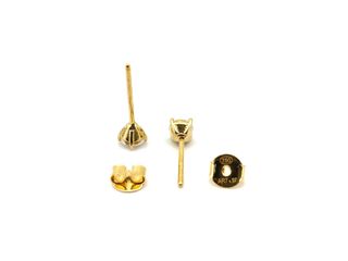 pendientes oro 18k con piedra con circonita