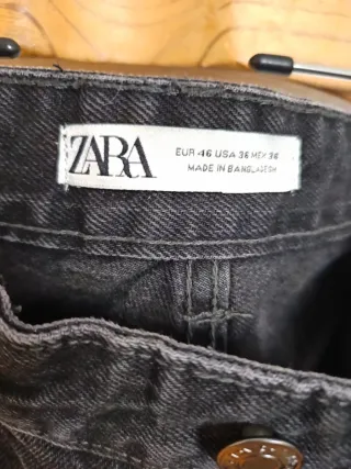 Zara Vaqueros Negros Talla 46