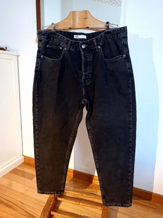 Zara Vaqueros Negros Talla 46