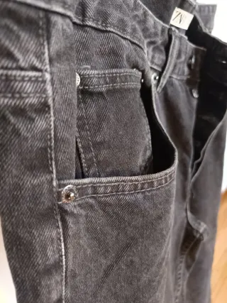 Zara Vaqueros Negros Talla 46
