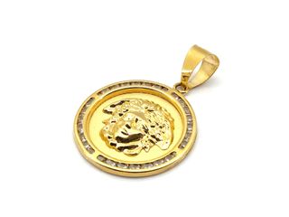 colgante oro 18k con piedra con circonita