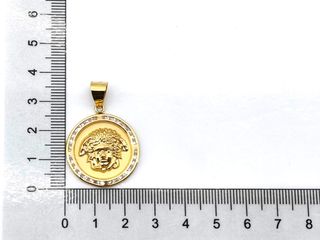 colgante oro 18k con piedra con circonita