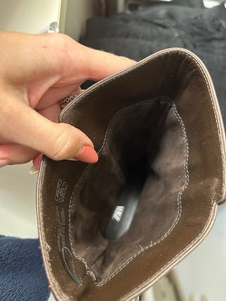 Botas de piel Zara Talla 38 Marrón