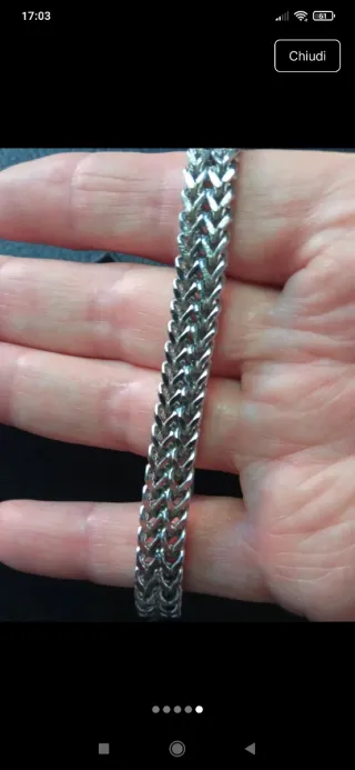 Bracciale Uomo Argento Intrecciato