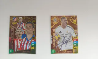 Cromos Adrenalyn Balón de Oro Griezmann Mbappé