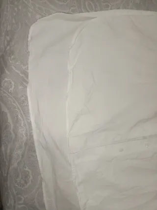 Camisa Zara blanca con parches