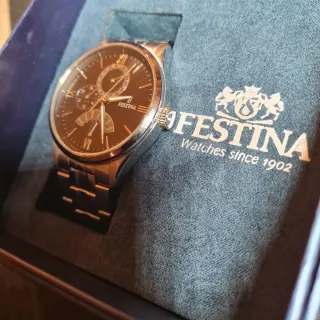 Orologio Festina Uomo Nero e Argento