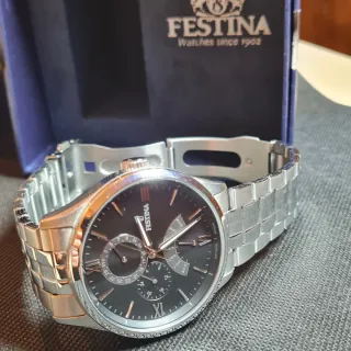 Orologio Festina Uomo Nero e Argento