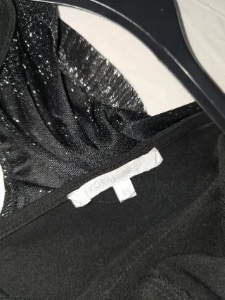 Tubino nero con dettagli argento taglia L