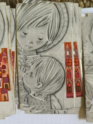 29 Estampas Recordatorio Comunión estilo boceto