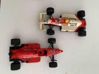 Coches Scalextric Ferrari y McLaren