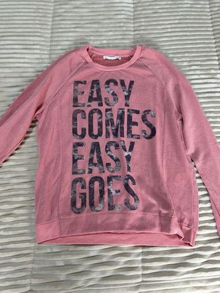 Jersey fino rosa Lefties talla M con mensaje