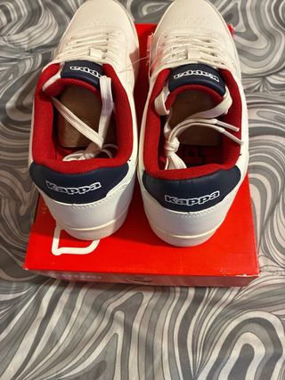 Scarpa Kappa Uomo Tg 43 Bianca Rossa Blu