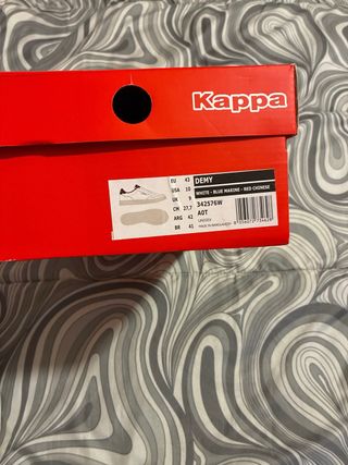 Scarpa Kappa Uomo Tg 43 Bianca Rossa Blu