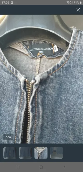 Cazadora vaquera entallada azul