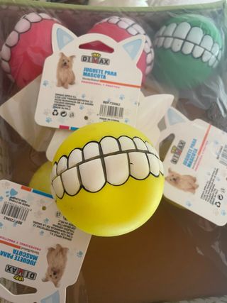 Pack 6 pelotas con sonido para perros