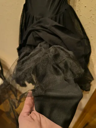 Vestido H&M palabra de honor negro T.36