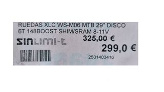 Ruote MTB XLC 29 Boost 8-11V 6T