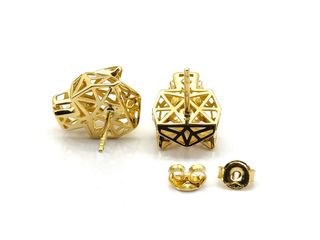 pendientes oro 18k con piedra con circonita