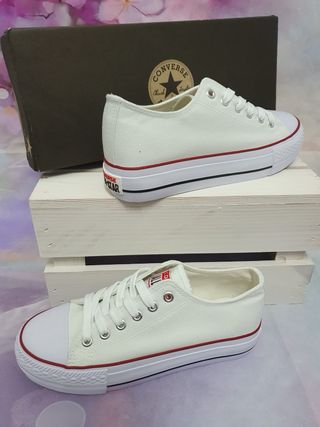 Zapatillas Converse plataforma denim azul