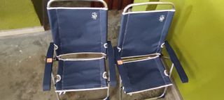 Sedie pieghevoli per campeggio/spiaggia blu