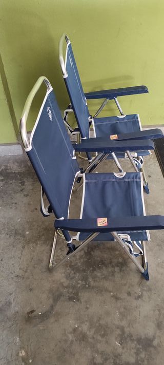 Sedie pieghevoli per campeggio/spiaggia blu