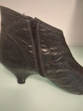 Botines Hispanitas Piel Mujer Negros