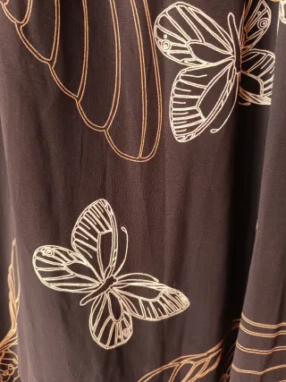 Falda gasa estampada mariposas T. 3XL