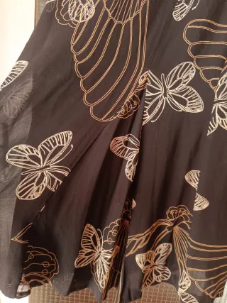 Falda gasa estampada mariposas T. 3XL