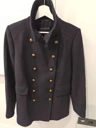 Abrigo marinero Zara azul