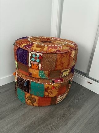 Pouf artigianale etnico patchwork 100€ ciascuno