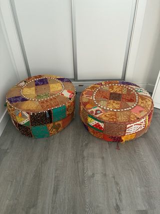Pouf artigianale etnico patchwork 100€ ciascuno