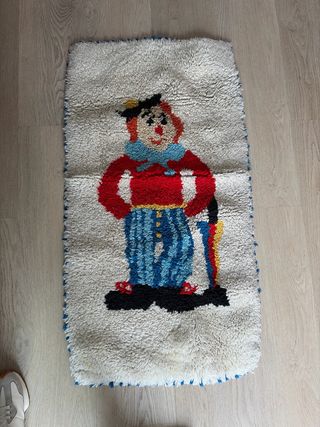 Alfombra infantil payaso vintage retro