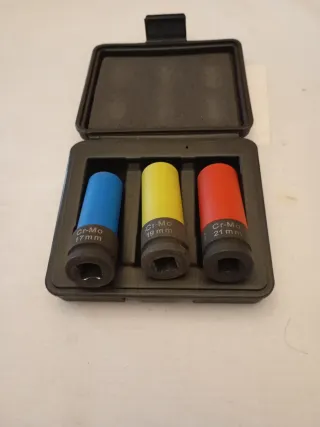 Juego 3 dados impacto 1/2 Cr-Mo Bahco