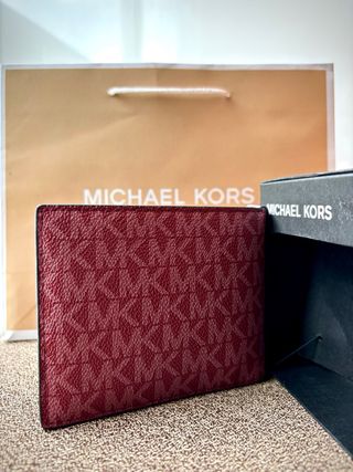 Cartera Michael Kors Roja Logo MK