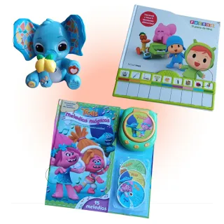 Lote de libros + elefantito