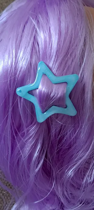 Blythe fake con vestido y collar hecho a mano.