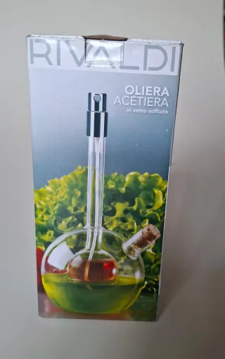 Oliiera Acetiera RIVALDI in vetro soffiato